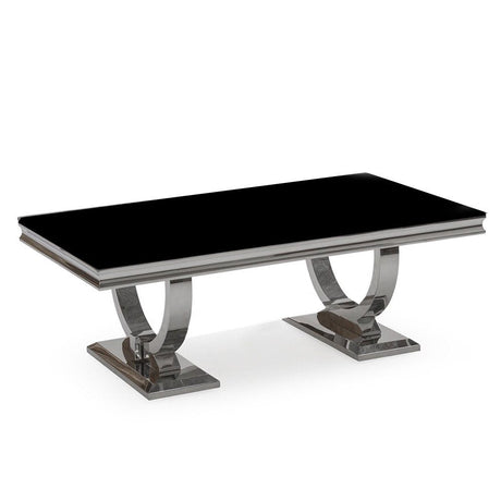 Luxury-black-glass-coffee-table-stainless-steel-base-130cm