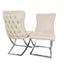      Luxury-cream-velvet-dining-chairs-chrome-cross-legs