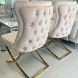 Luxury-cream-velvet-dining-chairs-gold-cross-legs