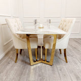 Luxury-cream-velvet-lion-knocker-dining-chairs-gold-legs