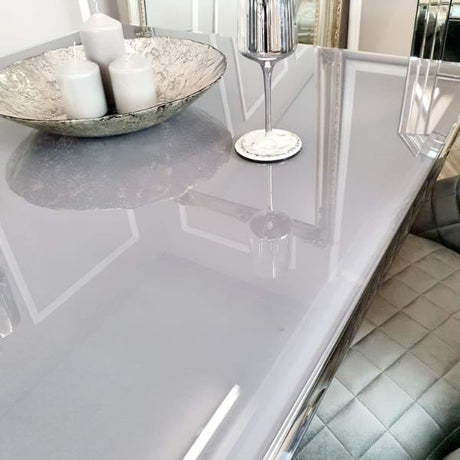 Luxury-grey-glass-coffee-table-stainless-steel-base-130cm