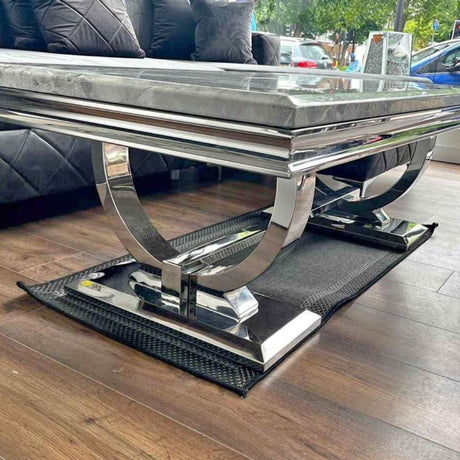 Luxury-grey-marble-coffee-table-stainless-steel-base-130cm