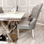 Luxury-light-grey-leather-dining-chairs-chrome-legs-knocker-back