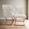 Luxury-light-grey-velvet-dining-chairs-gold-cross-legs