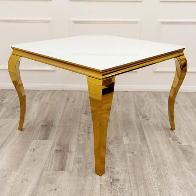 Luxury-square-white-glass-gold-dining-table-100cm-and-modern-open-back-velvet-dining-chairs-dining-table-set-for-4