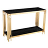    Luxury-tempered-glass-hallway-console-table-with-gold-stainless-steel-base-and-bottom-glass-shelve