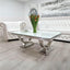 Luxury-white-glass-coffee-table-stainless-steel-base-130cm