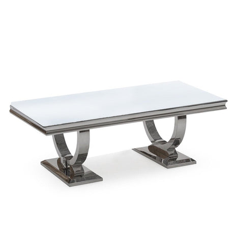 Luxury-white-glass-coffee-table-stainless-steel-base-130cm