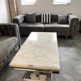 Luxury-white-marble-coffee-table-stainless-steel-base-130cm