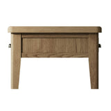 Nathan Rustic Rectangular Oak Wood Coffee Table With Storage