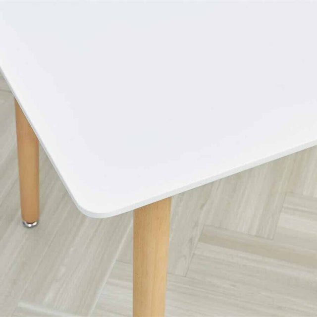 Minimalist-4-Seater-Rectangular-White-High-Gloss-Tabletop-Wooden-Legs-120cm