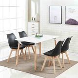 Minimalist-4-Seater-Rectangular-White-High-Gloss-Tabletop-Wooden-Legs-120cm