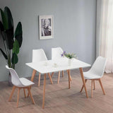 Minimalist-4-Seater-Rectangular-White-High-Gloss-Tabletop-Wooden-Legs-120cm