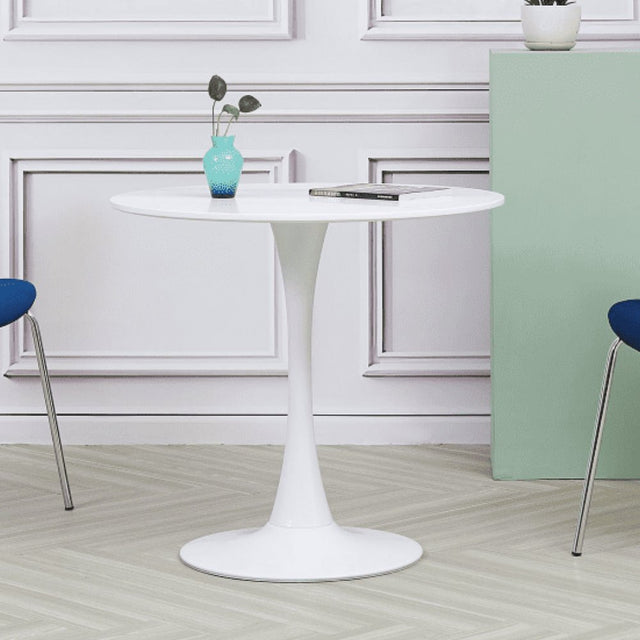 Minimalist-4-Seater-Round-White-MDF-Dining-Table-White-Pedestal-Base-80cm