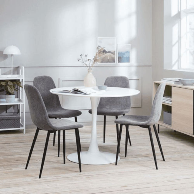 Minimalist-4-Seater-Round-White-MDF-Dining-Table-White-Pedestal-Base-80cm