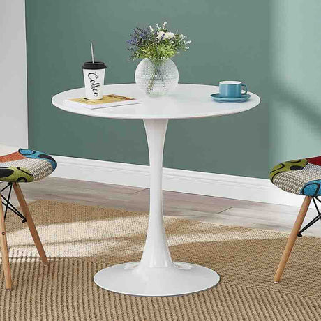 Minimalist-4-Seater-Round-White-MDF-Dining-Table-White-Pedestal-Base-80cm