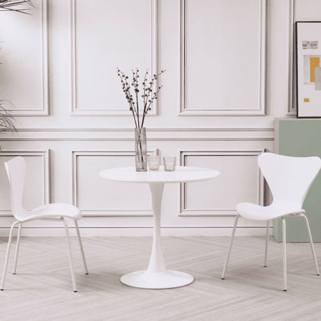 Minimalist-4-Seater-Round-White-MDF-Dining-Table-White-Pedestal-Base-80cm