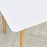 Minimalist-4-Seater-Square-White-High-Gloss-Tabletop-Wooden-Legs-80cm