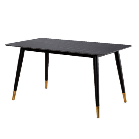 Minimalist-6Seater-Black-Marble-Stone-Dining-Table-Black-Metal-Legs-130cm