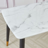 Minimalist-6-Seater-White-Marble-Dining-Table-Tabletop-Black-Metal-Legs-130cm