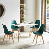 Kinsale Classic Dining Chair Set of 4 With PU Leather Cushion & Wooden Beech Legs