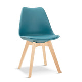 Minimalist-Blue-Plastic-Cushioned-Dining-Chair-Wooden-Beech-Legs