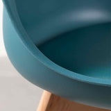 Minimalist-Blue-Plastic-Cushioned-Dining-Chair-Wooden-Beech-Legs