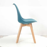 Minimalist-Blue-Plastic-Cushioned-Dining-Chair-Wooden-Beech-Legs