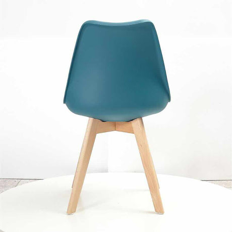 Minimalist-Blue-Plastic-Cushioned-Dining-Chair-Wooden-Beech-Legs