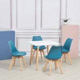 Kinsale Classic Dining Chair Set of 4 With PU Leather Cushion & Wooden Beech Legs