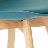 Minimalist-Blue-Plastic-Cushioned-Dining-Chair-Wooden-Beech-Legs