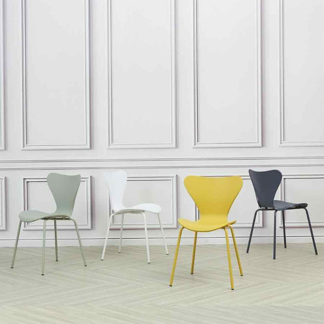 Minimalist-Blue-Plastic-Stackable-Dining-Chair