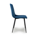 Minimalist-Blue-Velvet-Dining-Chair-Vertical-Stitching-Black-Metal-Legs-Set-of-2