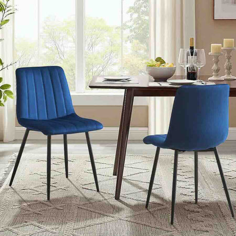 Minimalist-Blue-Velvet-Dining-Chair-Vertical-Stitching-Black-Metal-Legs-Set-of-2