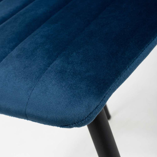 Minimalist-Blue-Velvet-Dining-Chair-Vertical-Stitching-Black-Metal-Legs-Set-of-2