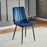 Minimalist-Blue-Velvet-Dining-Chair-Vertical-Stitching-Black-Metal-Legs-Set-of-2