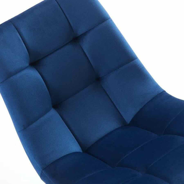 Minimalist-Blue-Velvet-Dining-Chair-Waffle-Back-Black-Dining-Legs-Set-of-4