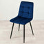 Minimalist-Blue-Velvet-Dining-Chair-Waffle-Back-Black-Dining-Legs-Set-of-4