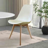 Kinsale Classic Dining Chair Set of 4 With PU Leather Cushion & Wooden Beech Legs