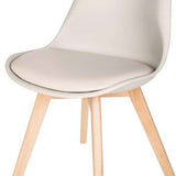 Minimalist-Cream-Plastic-Cushioned-Dining-Chair-Wooden-Beech-Legs