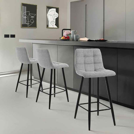 Minimalist-Grey-Boucle-Bar-Stool-With-Black-Metal-Legs-Set-of-2