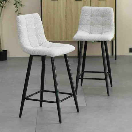 Minimalist-Grey-Boucle-Bar-Stool-With-Black-Metal-Legs-Set-of-2