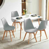 Kinsale Classic Dining Chair Set of 4 With PU Leather Cushion & Wooden Beech Legs