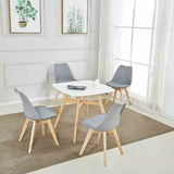 Kinsale Classic Dining Chair Set of 4 With PU Leather Cushion & Wooden Beech Legs