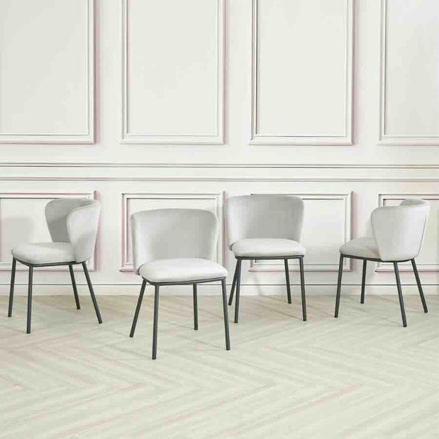 Minimalist-Grey-Velvet-Dining-Chair-Black-Metal-Legs