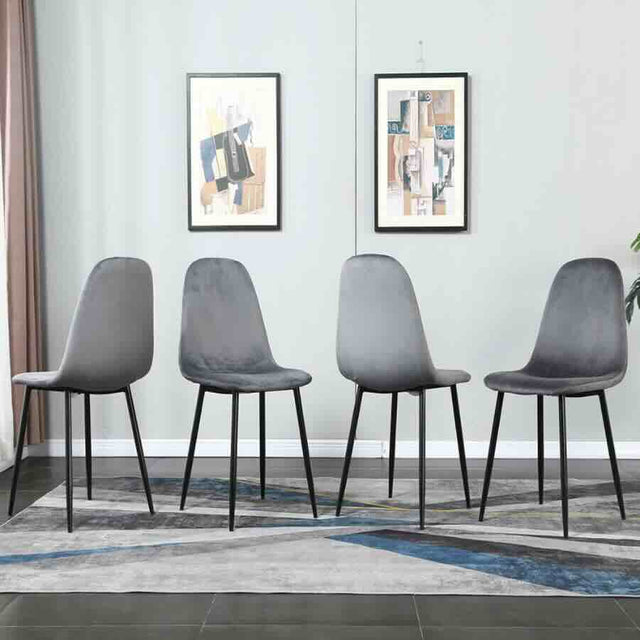 Minimalist-Grey-Velvet-Dining-Chair-Black-Metal-Legs-Set-of-4