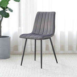 Minimalist-Grey-Velvet-Dining-Chair-Vertical-Stitching-Black-Metal-Legs-Set-of-2