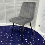 Minimalist-Grey-Velvet-Dining-Chair-Vertical-Stitching-Black-Metal-Legs-Set-of-2