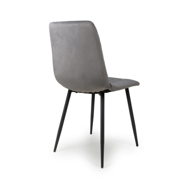 Minimalist-Grey-Velvet-Dining-Chair-Vertical-Stitching-Black-Metal-Legs-Set-of-2