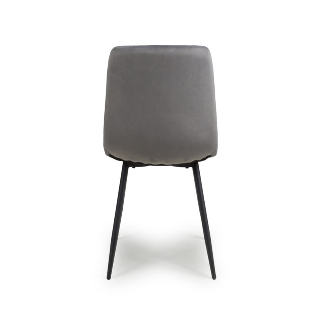 Minimalist-Grey-Velvet-Dining-Chair-Waffle-Back-Black-Dining-Legs-Set-of-2